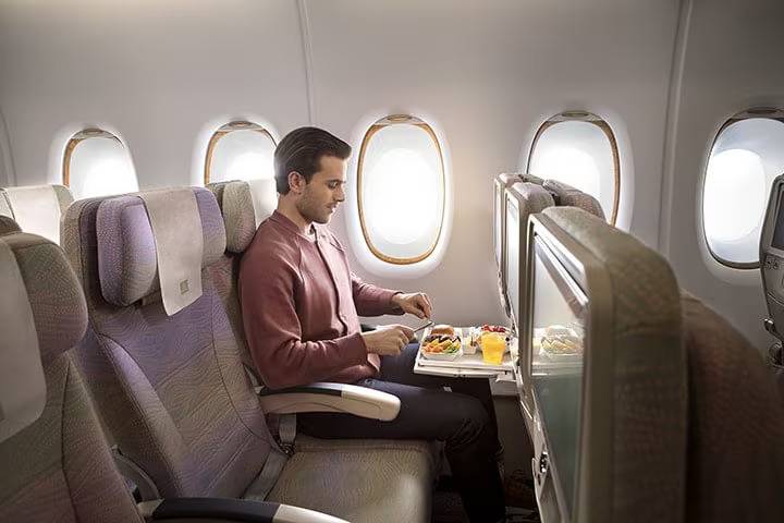 Emirates Airbus A380 economy class