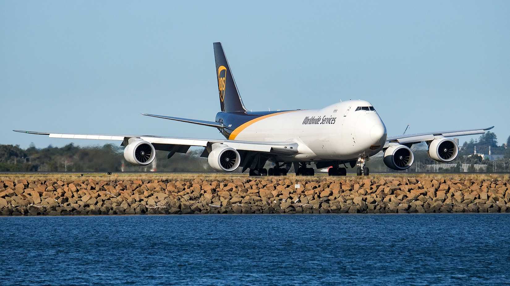 UPS Boeing 747-8F at Sydney Kingsford Smith Airport.