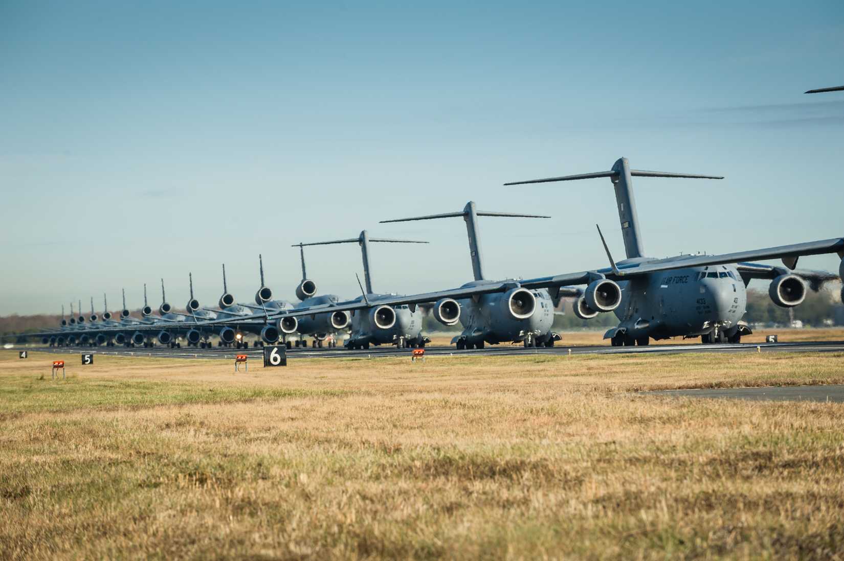 305th elephant walk with C-17 Globemaster III