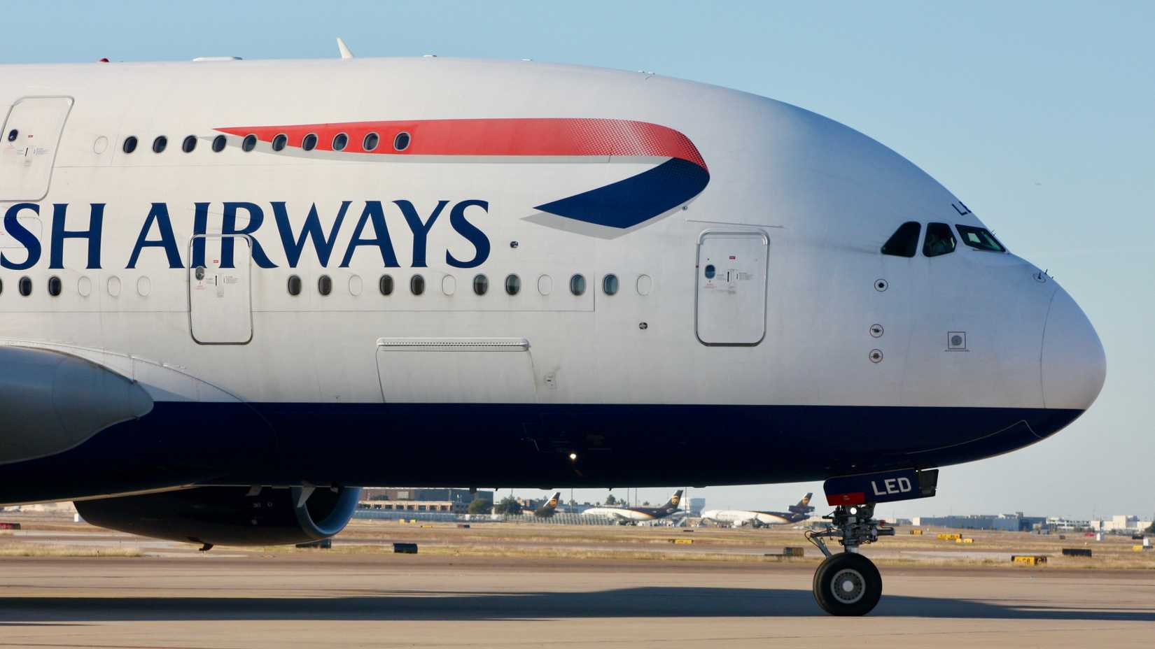 British Airways Airbus A380 close up