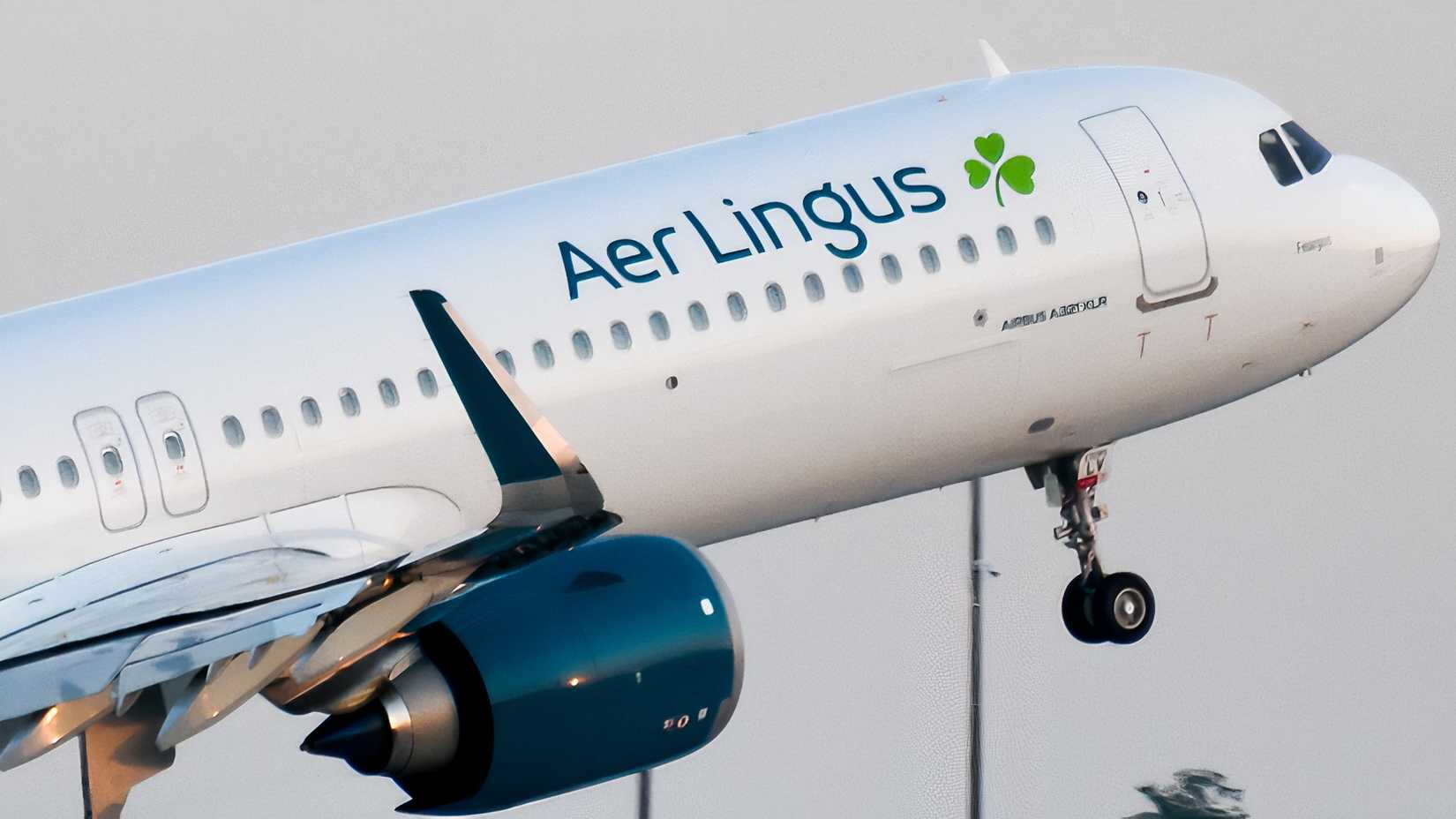 Aer Lingus Airbus A321XLR taking off from Indianapolis