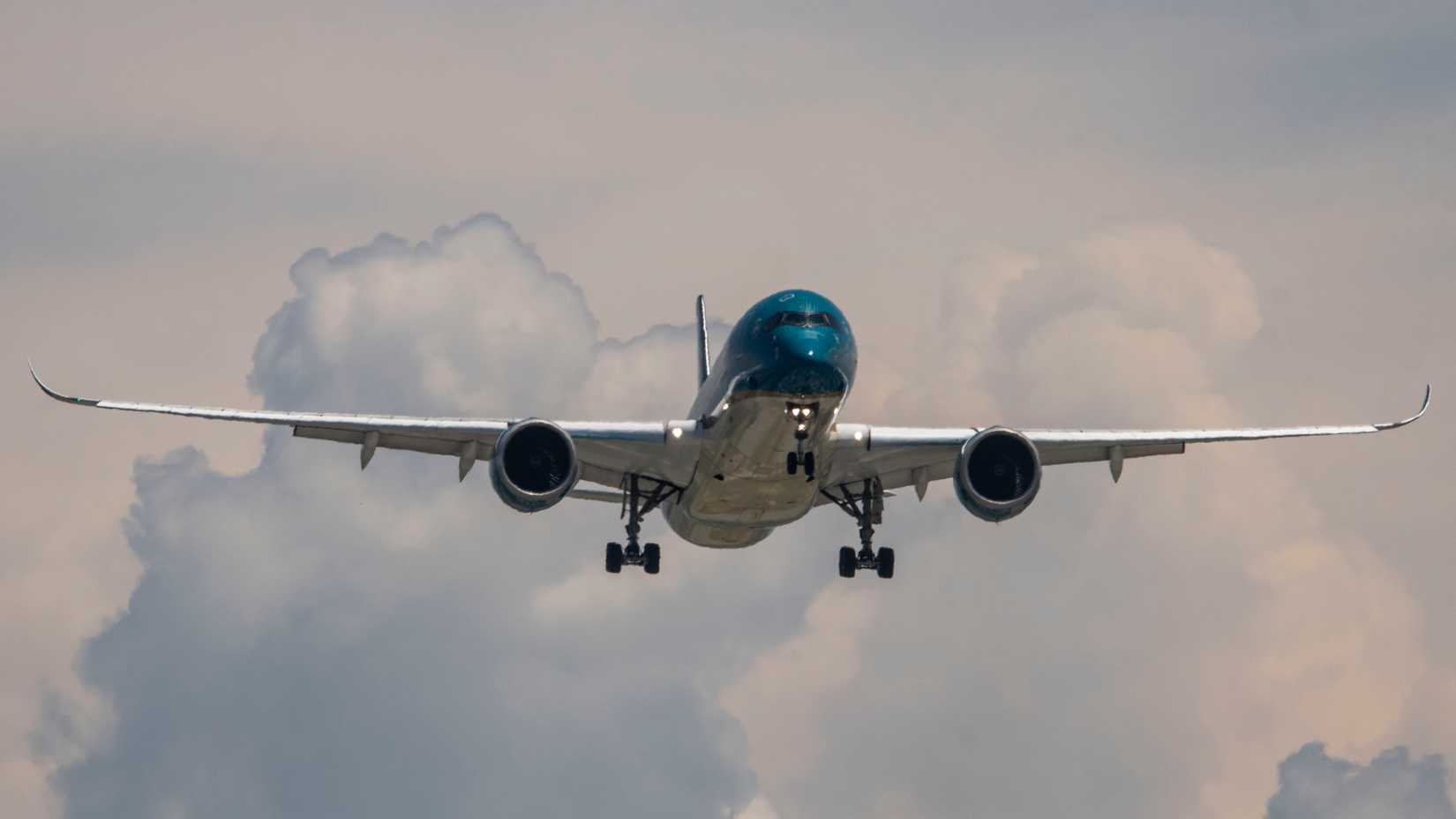 Airbus A350-941 reg VN-A888 of Vietnam Airlines landing at Da Nang international airport