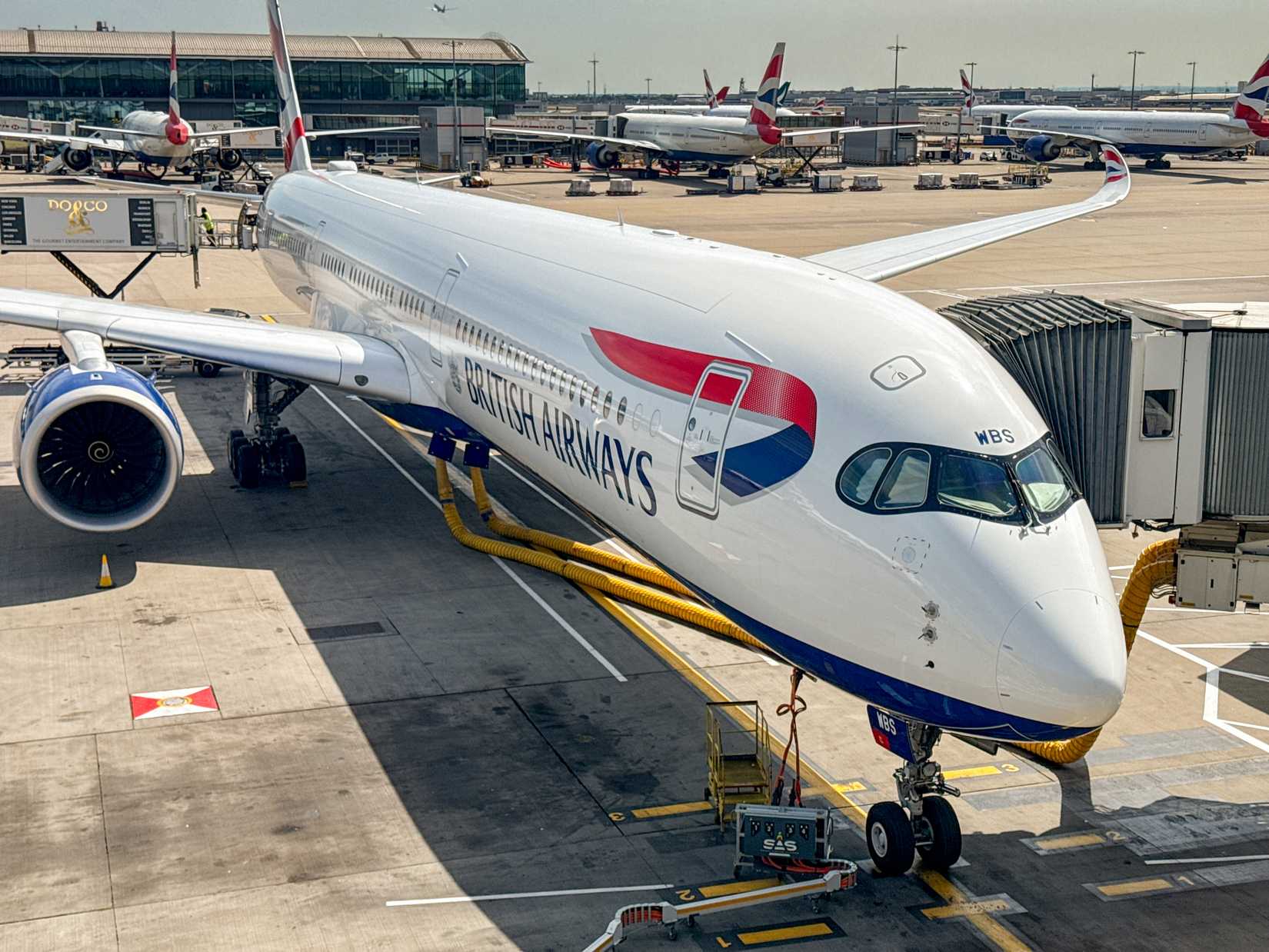 British Airways Airbus A350-1000 on stand 