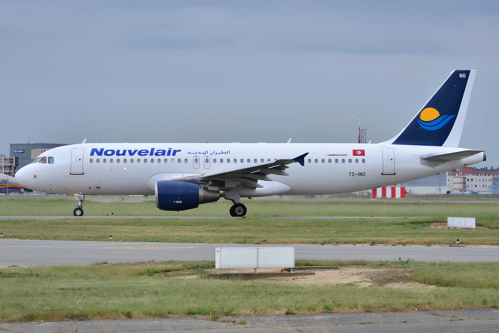 Nouvelair Airbus A320-200 on the runway