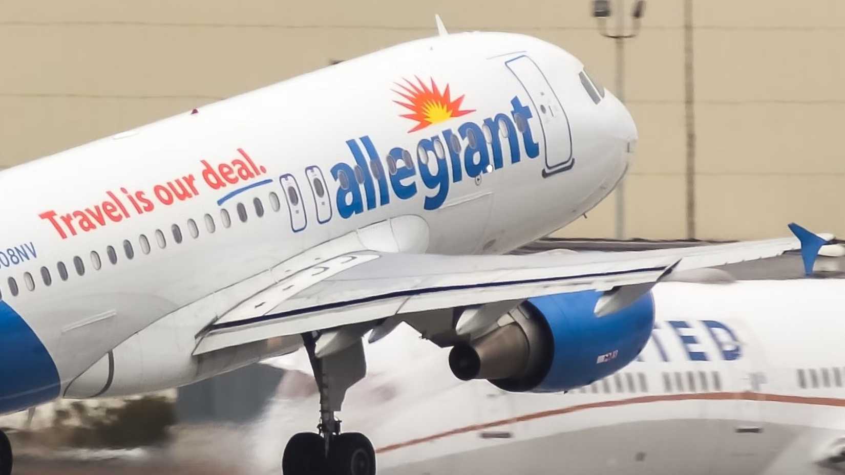 Allegiant Air aircraft taking off