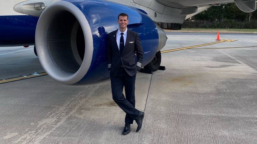 Colton Gray was Delta's first graduate of the Propel Collegiate Pilot Career Path program in 2022.