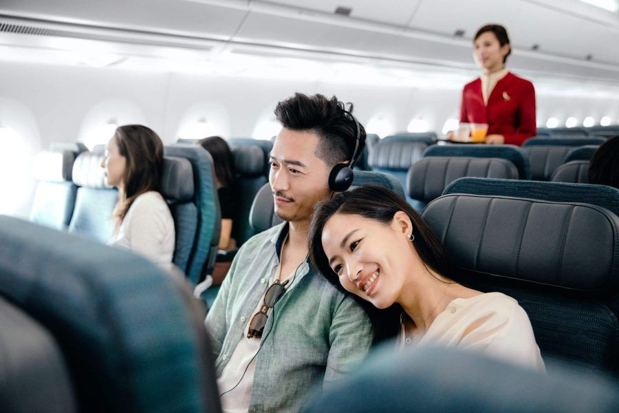 CX Airbus A350-1000 economy class