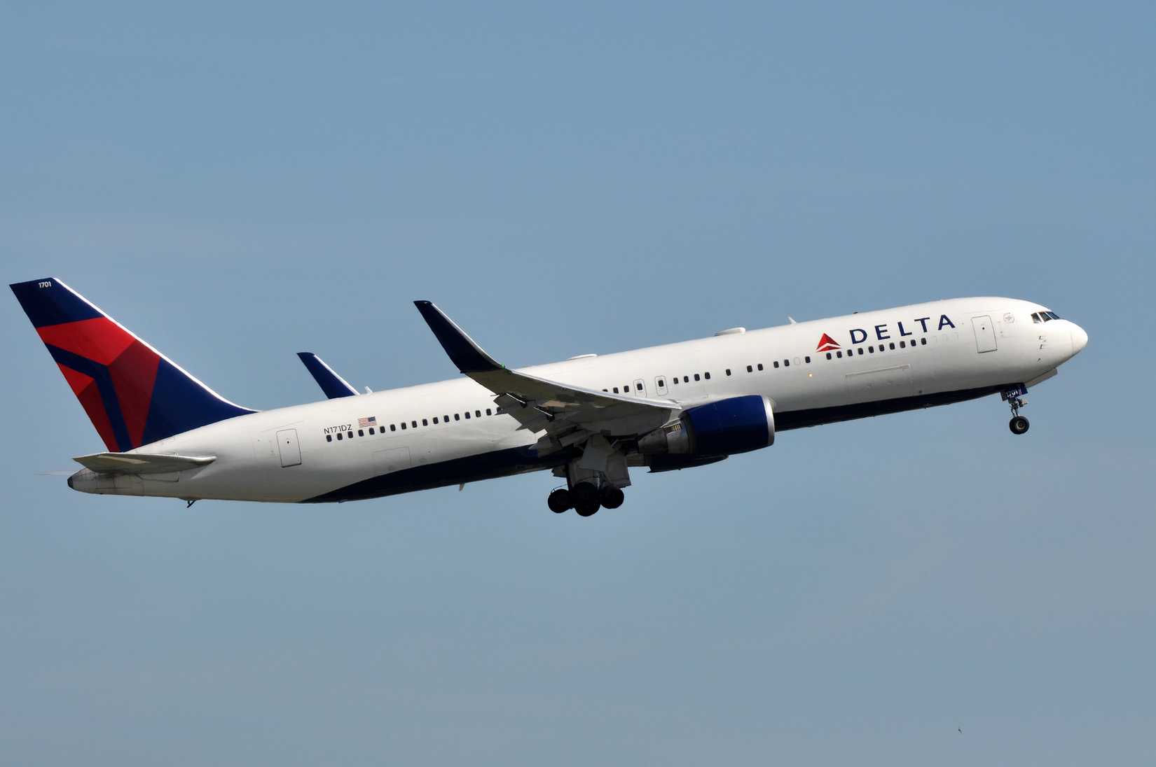 Delta Air Lines' 216-seat Boeing 767-300ER lifting off