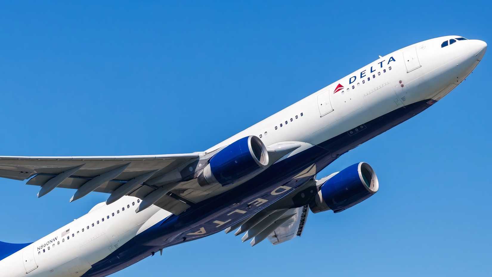 Delta Air Lines Airbus A330-200 on initial climb from airport