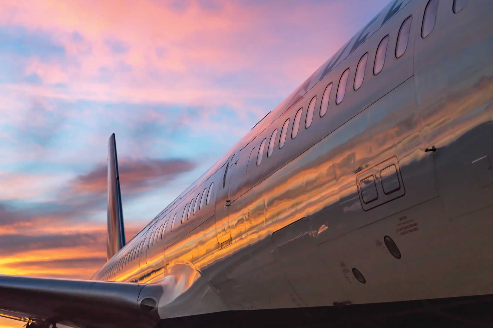 Delta Boeing 757-200 Side Profile, Late Afternoon.