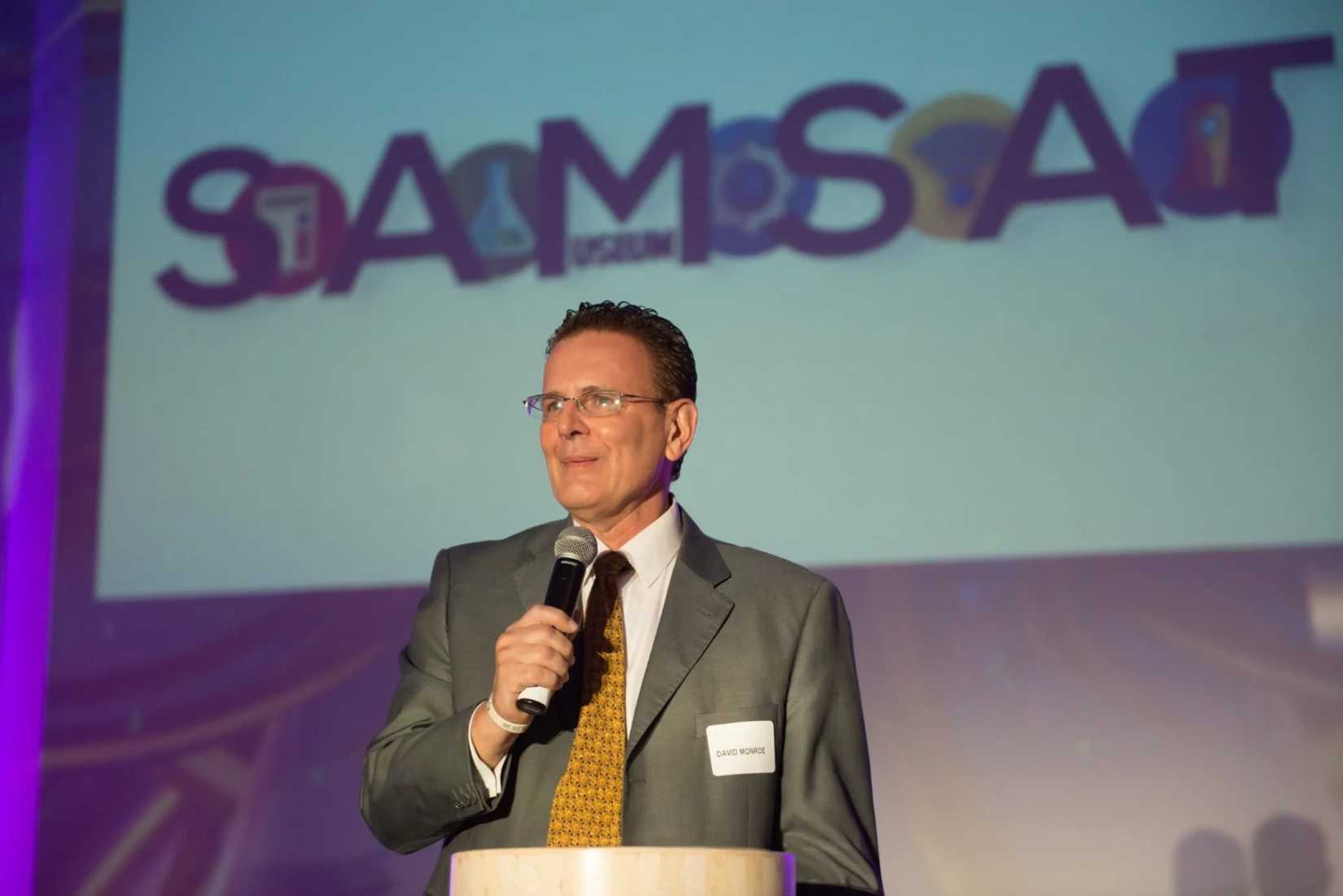 David Monroe Speaking At An Event