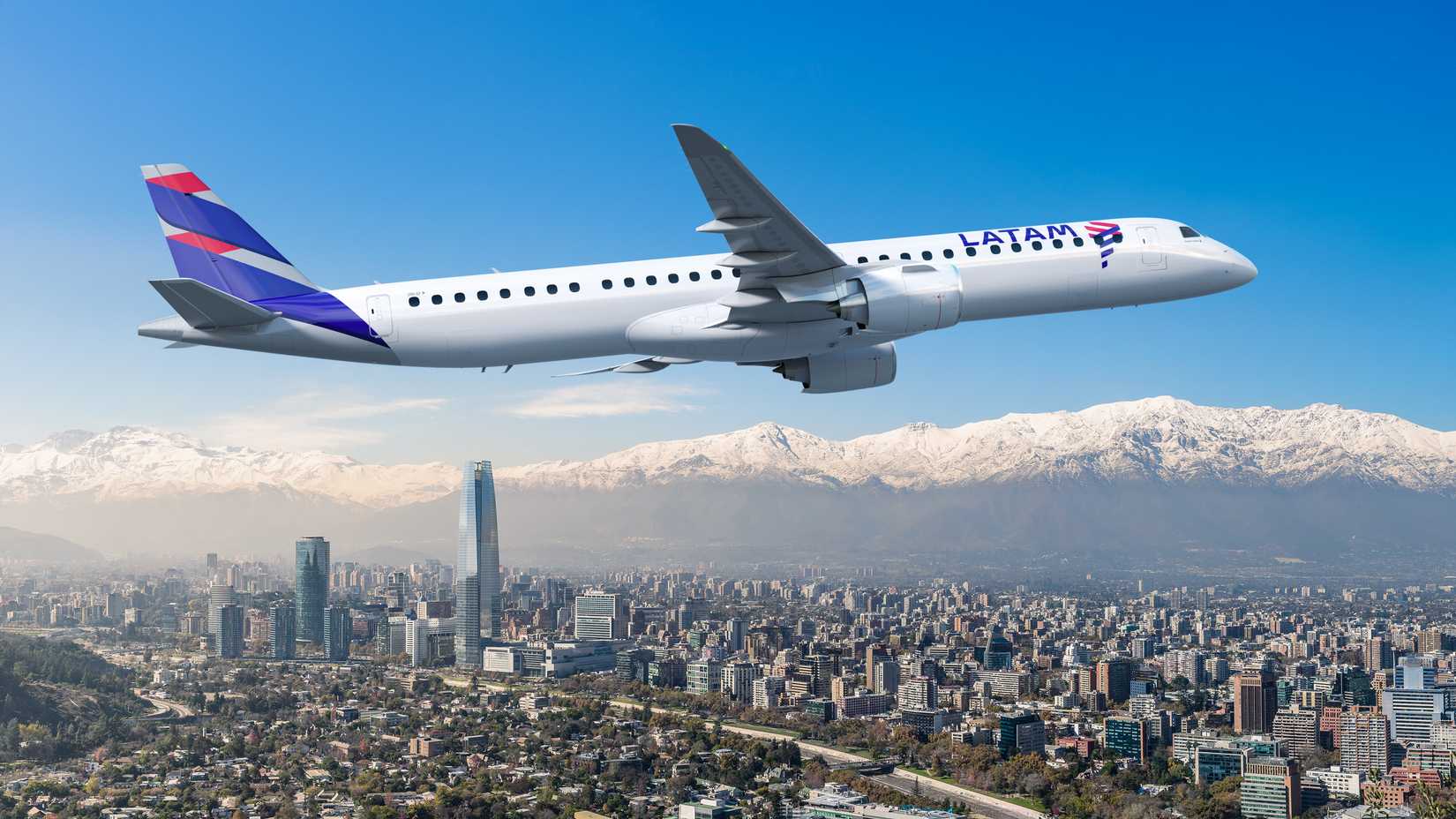 LATAM Embraer E195-E2 Rendering