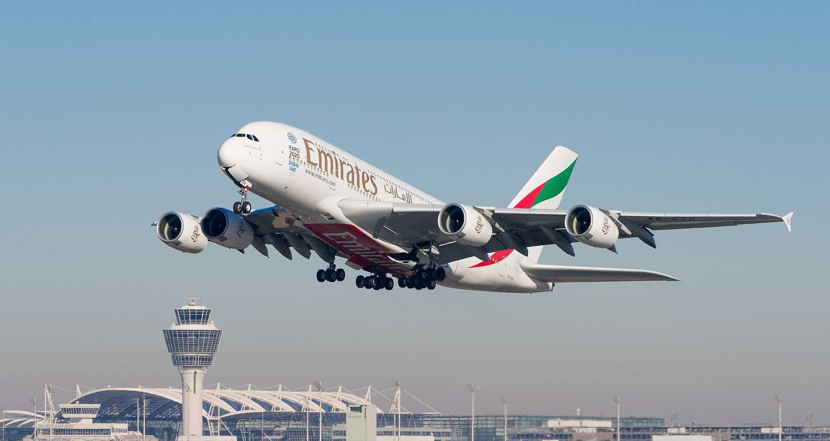 Emirates Airbus A380-861 (reg. A6-EER, msn 139) at Munich Airport