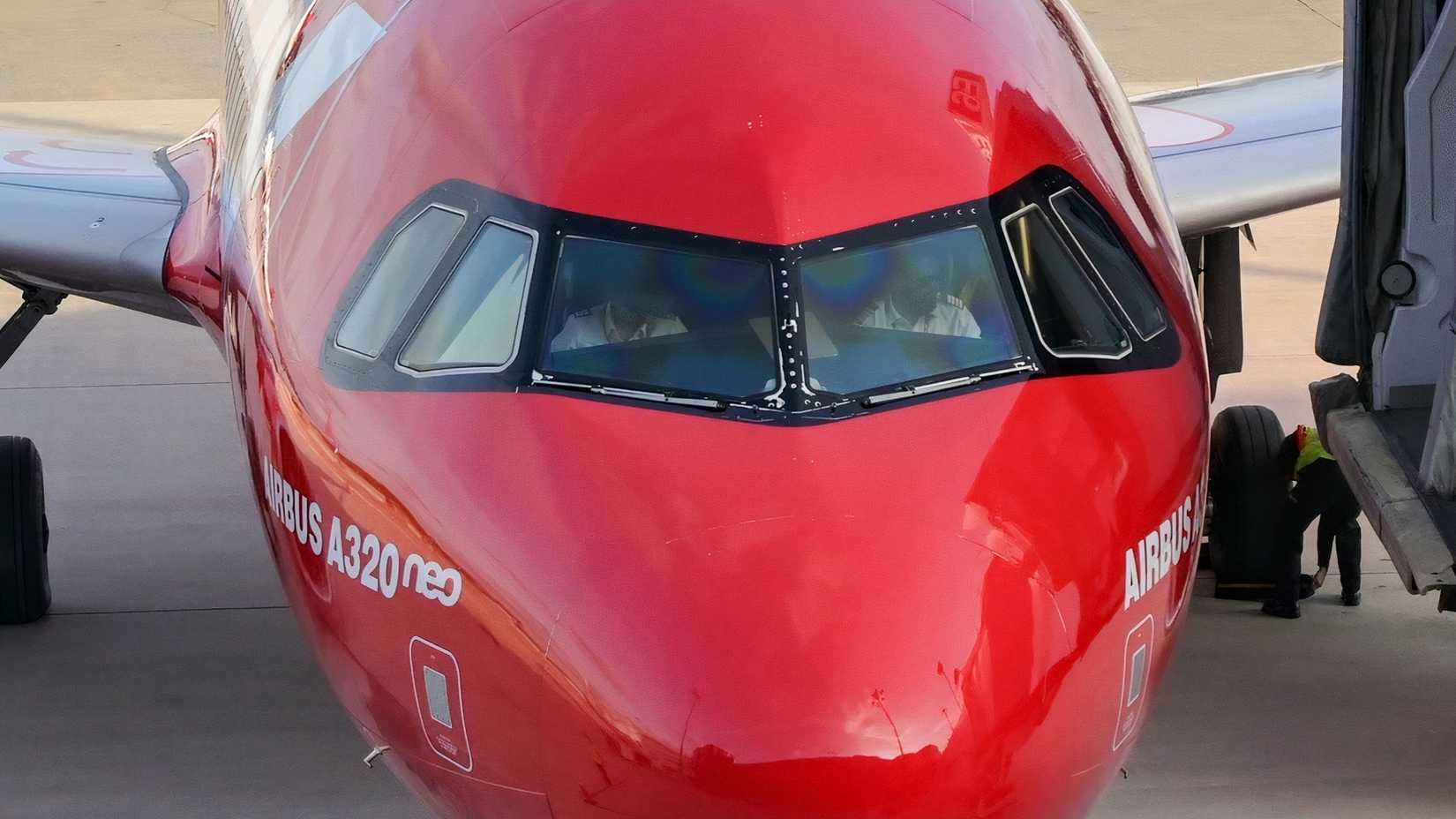 PLAY Airbus A320neo about to be pushed back at Baltimore