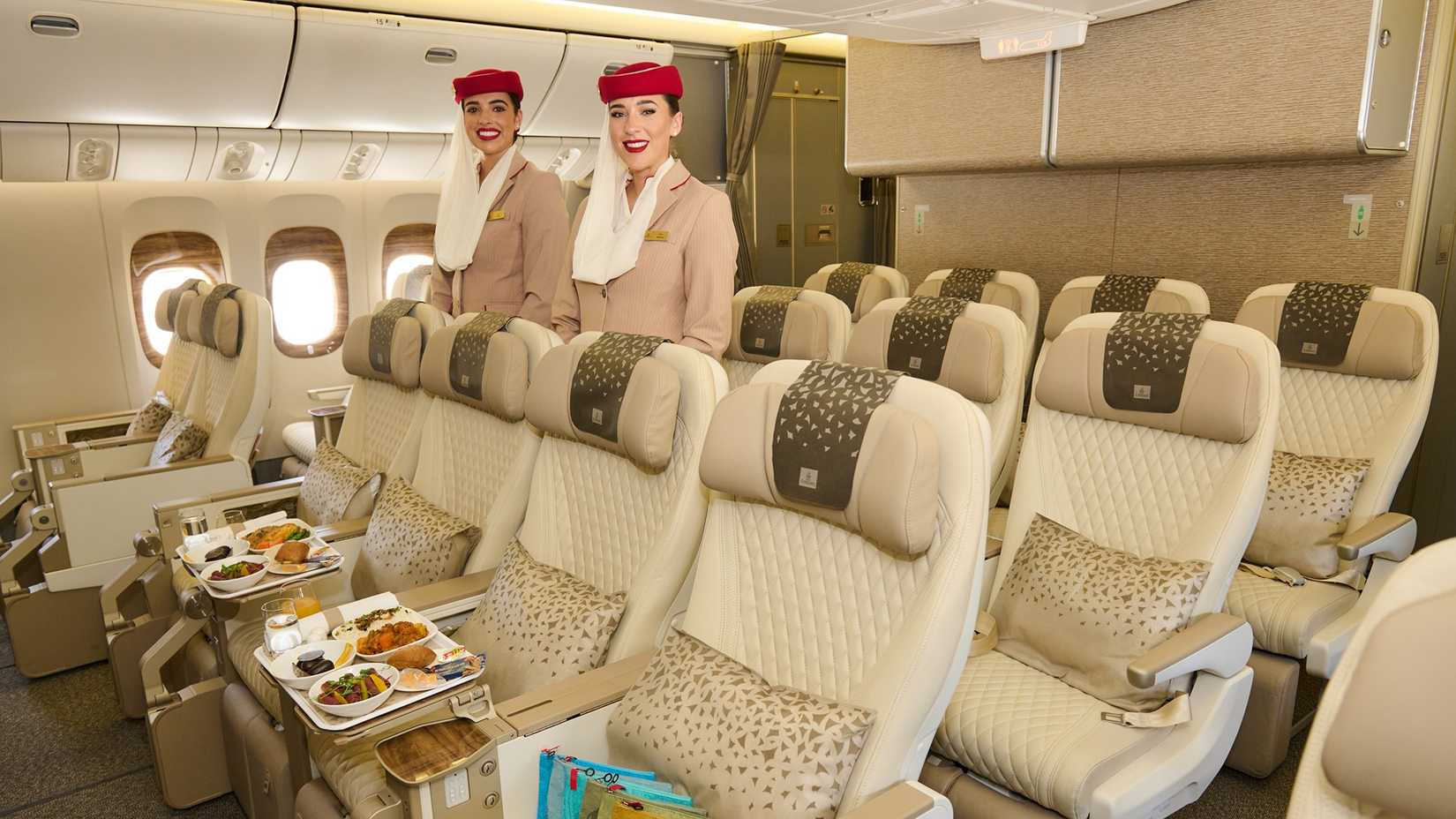 Premium economy class on the Emirates retrofitted Boeing 777