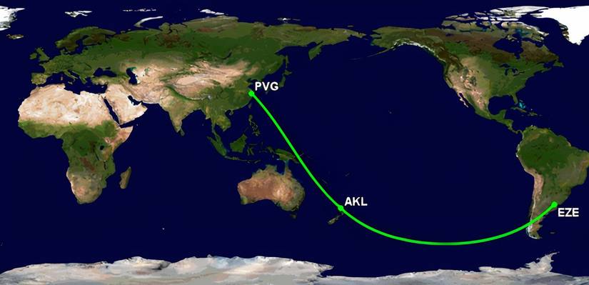 PVG-AKL-EZE new route
