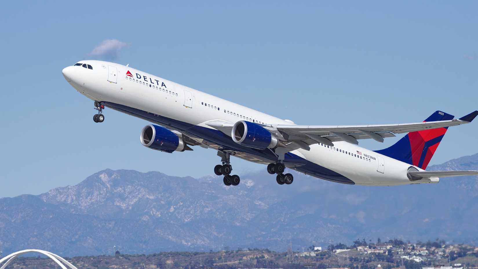 Delta Air Lines Airbus A330-300 (N823NW) departing from Los Angeles International Airport