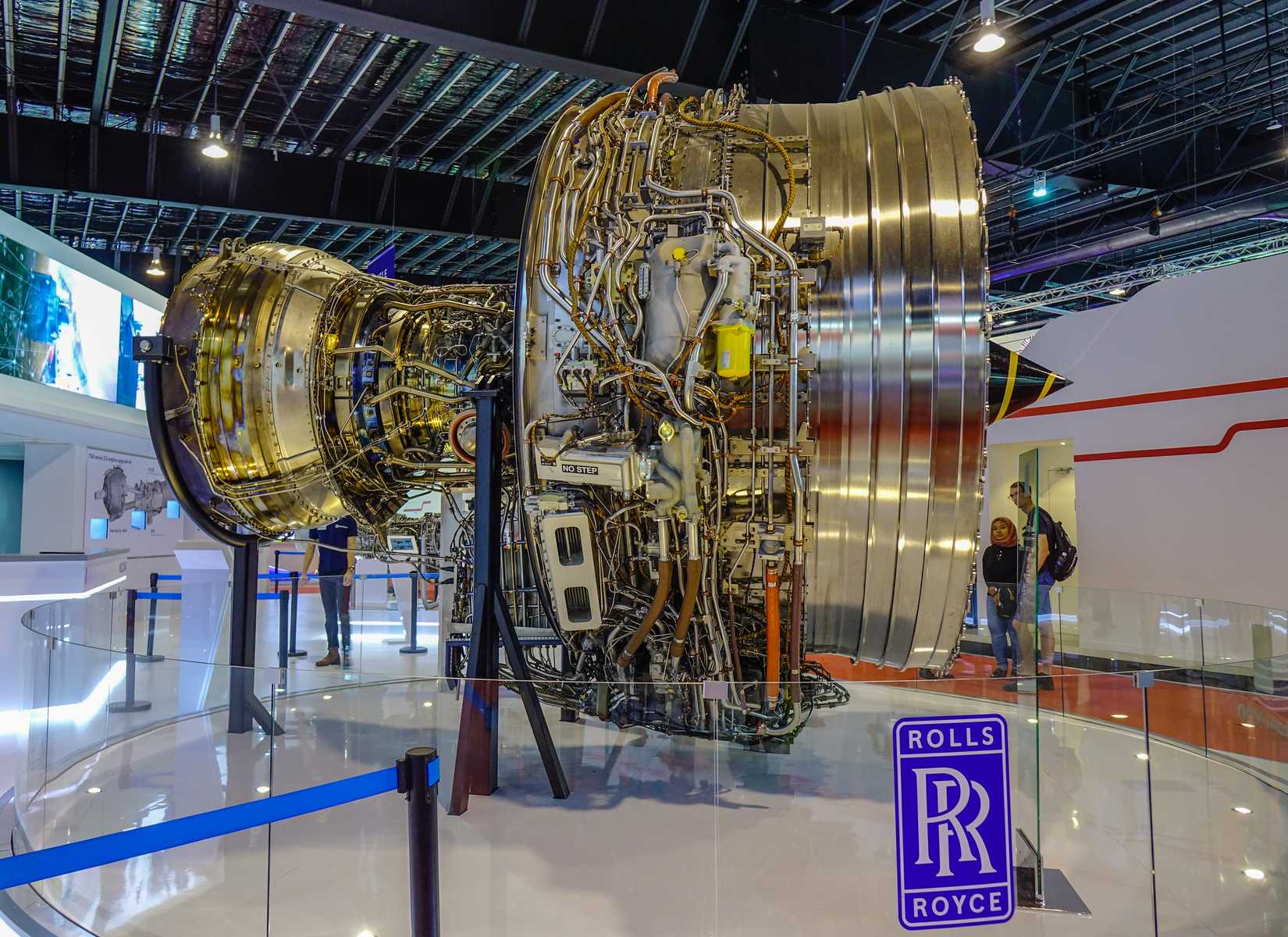  Turbofan Rolls-Royce Trent 1000 displayed in Changi, Singapore