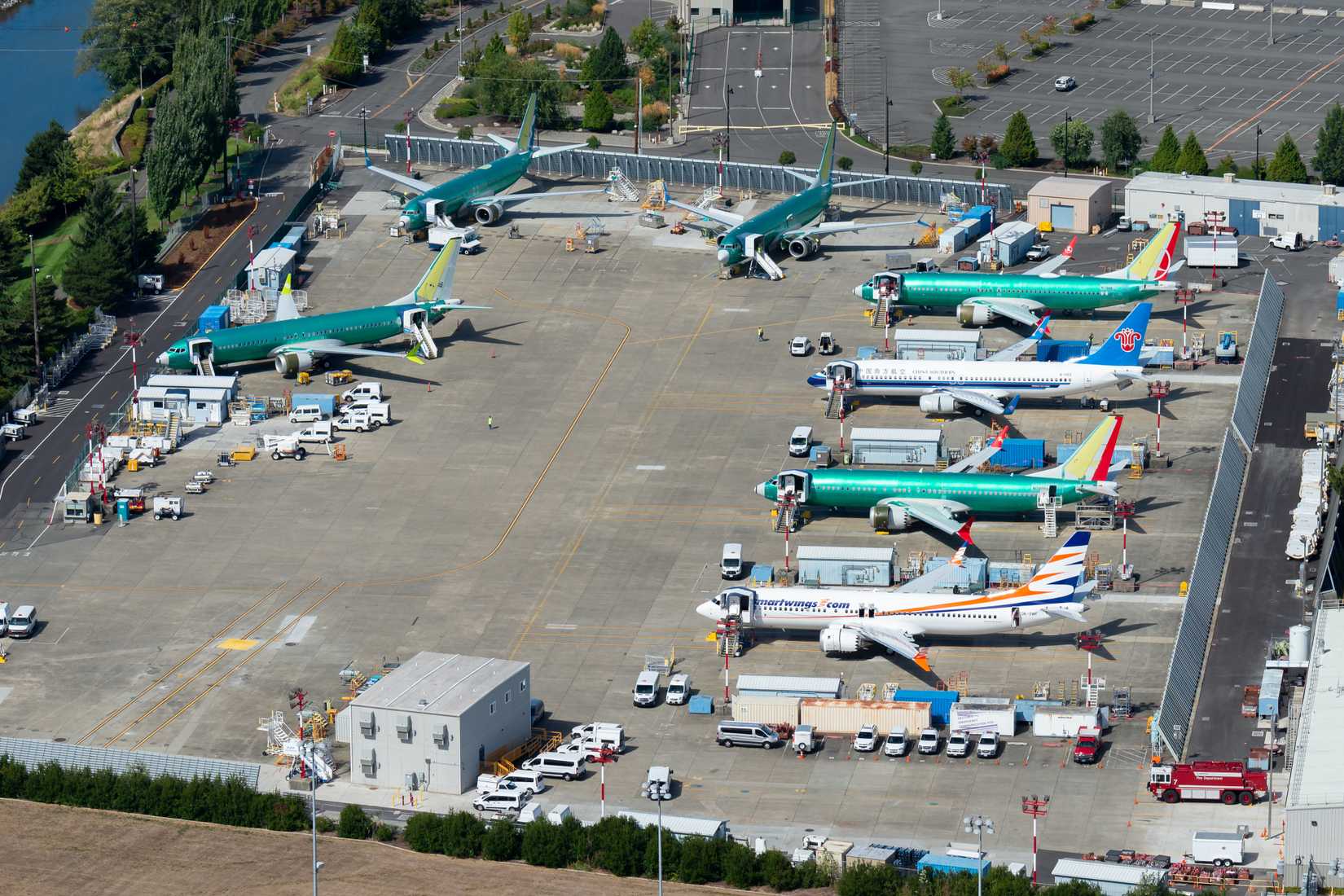 Boeing Renton facility bird eye view