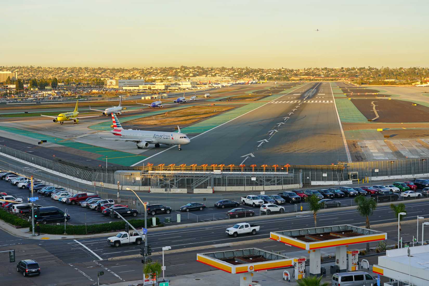 Aircraft Lining Up At San Diego