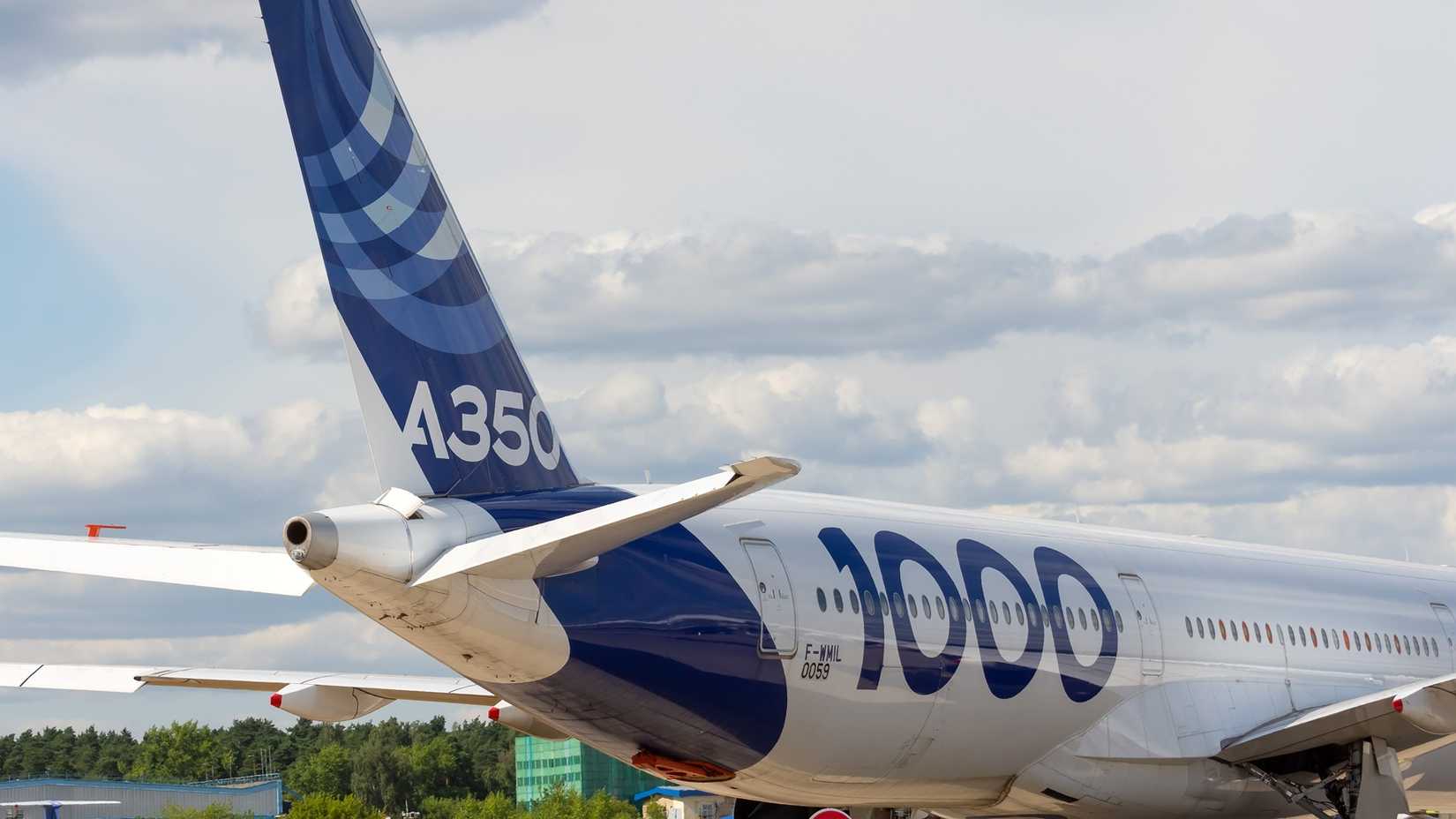 Airbus A350-1000 close up tail