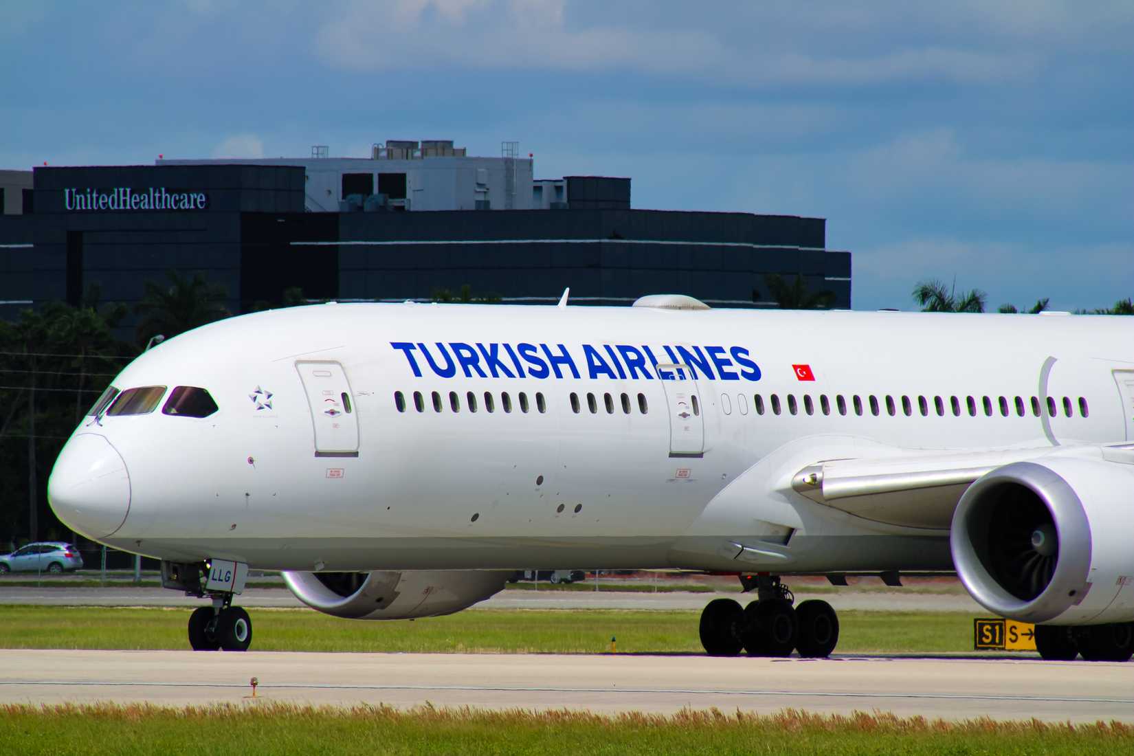 Turkish Airlines Boeing 787-9 aircraft close up