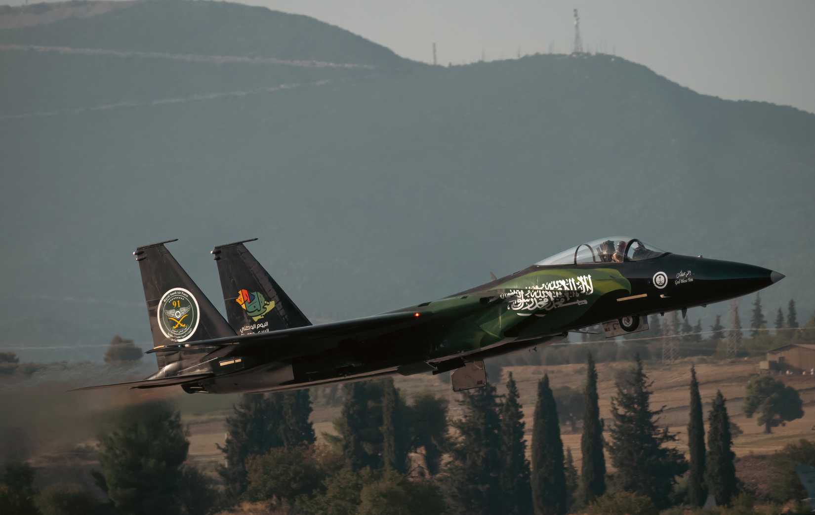  Royal Saudi Air Force F-15C Demo Team at Athens Flying Week 2022
