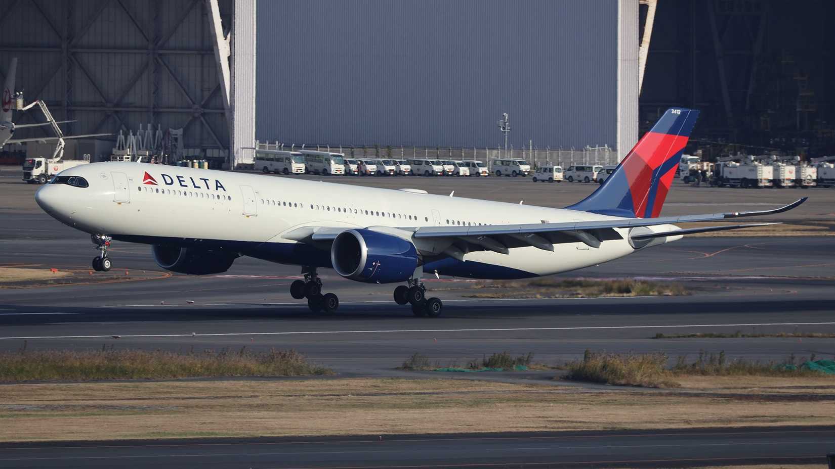 A Delta Air Lines Airbus A330neo taking off