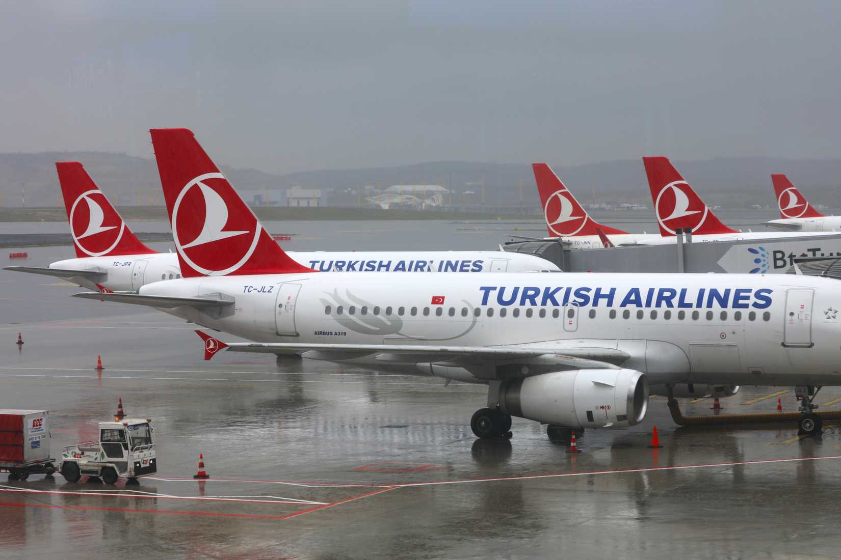 Turkish Airlines aircraft at Istanbul Airport