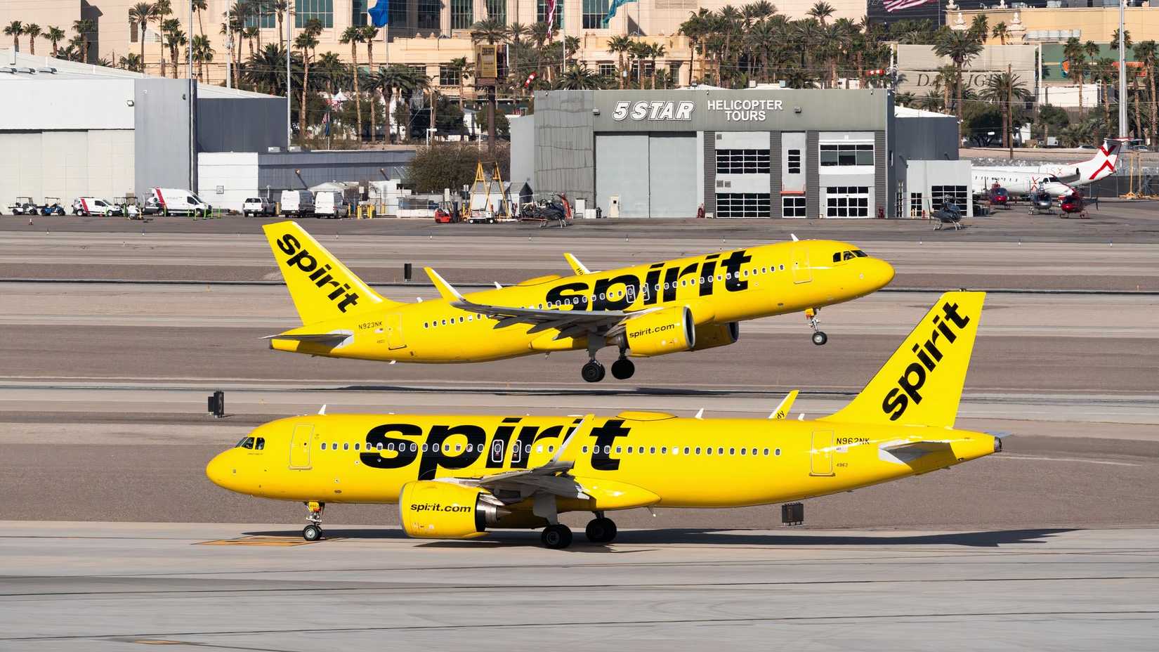Two Spirit Airlines Airbus A320neo Aircraft On The Ground