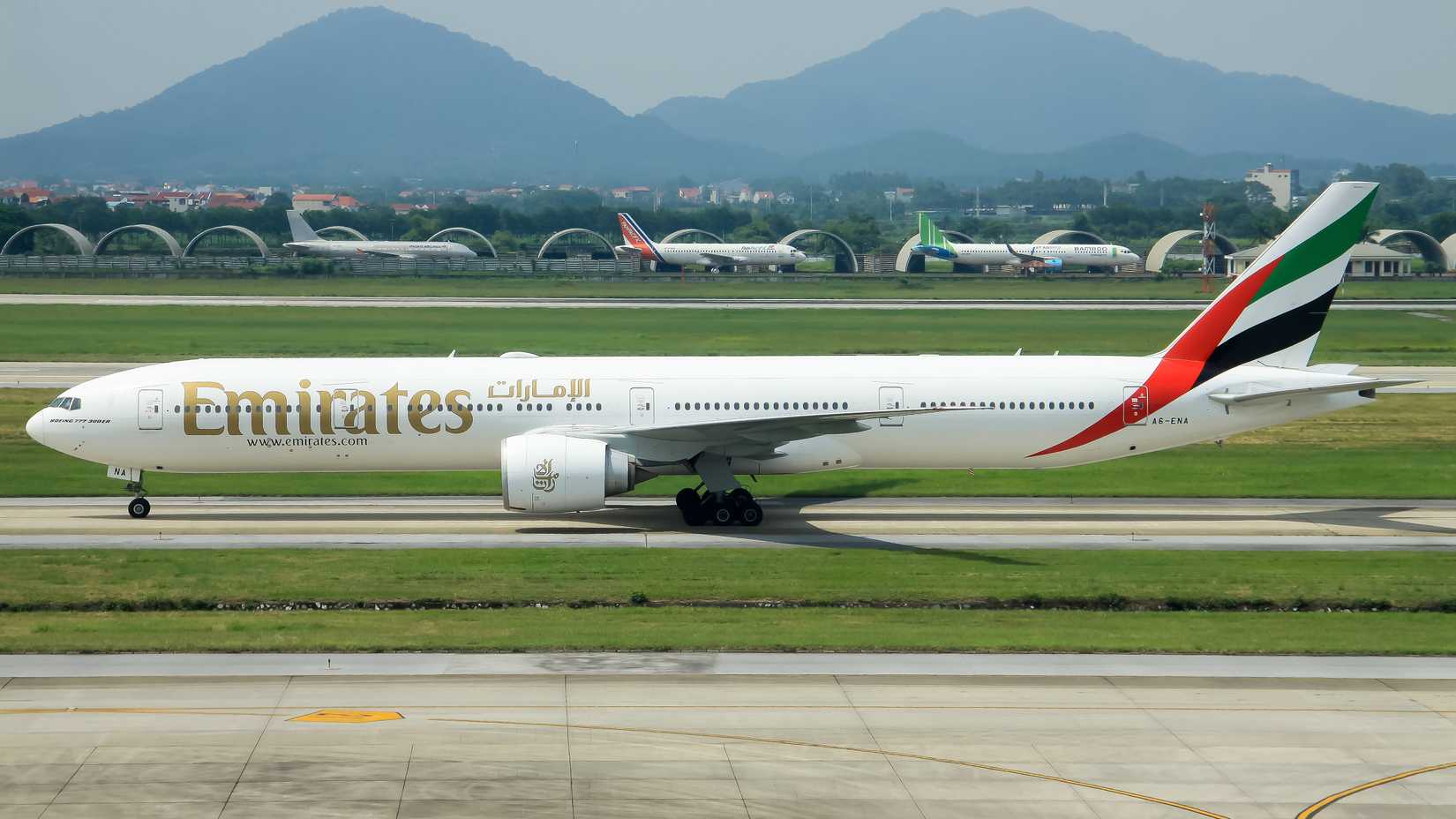 Emirates Boeing 777-300ER on the runway