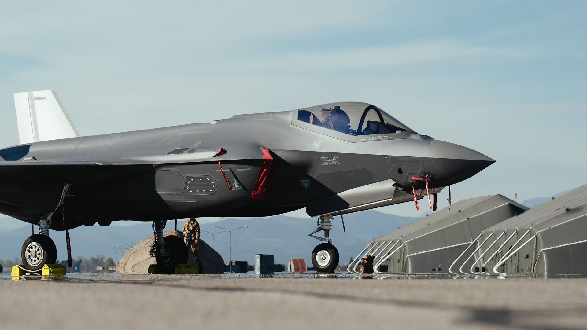 F-35 Lightning II on display at Ghedi Air Force Base