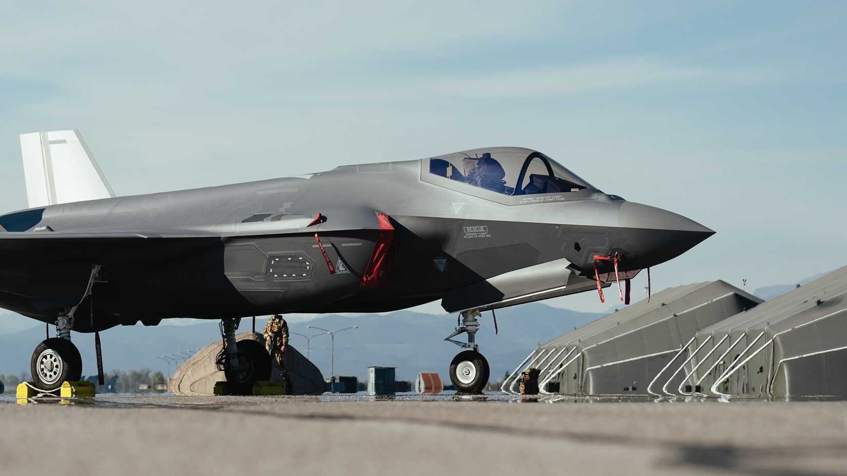 F-35 Lightning II on display at Ghedi Air Force Base