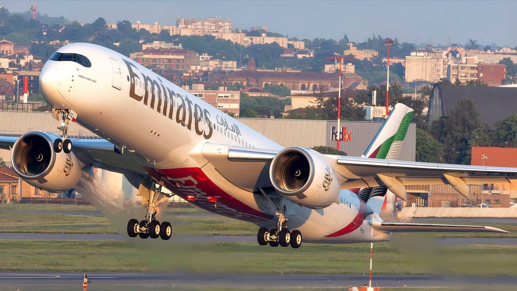 Emirates Airbus A350-900 Taking Off