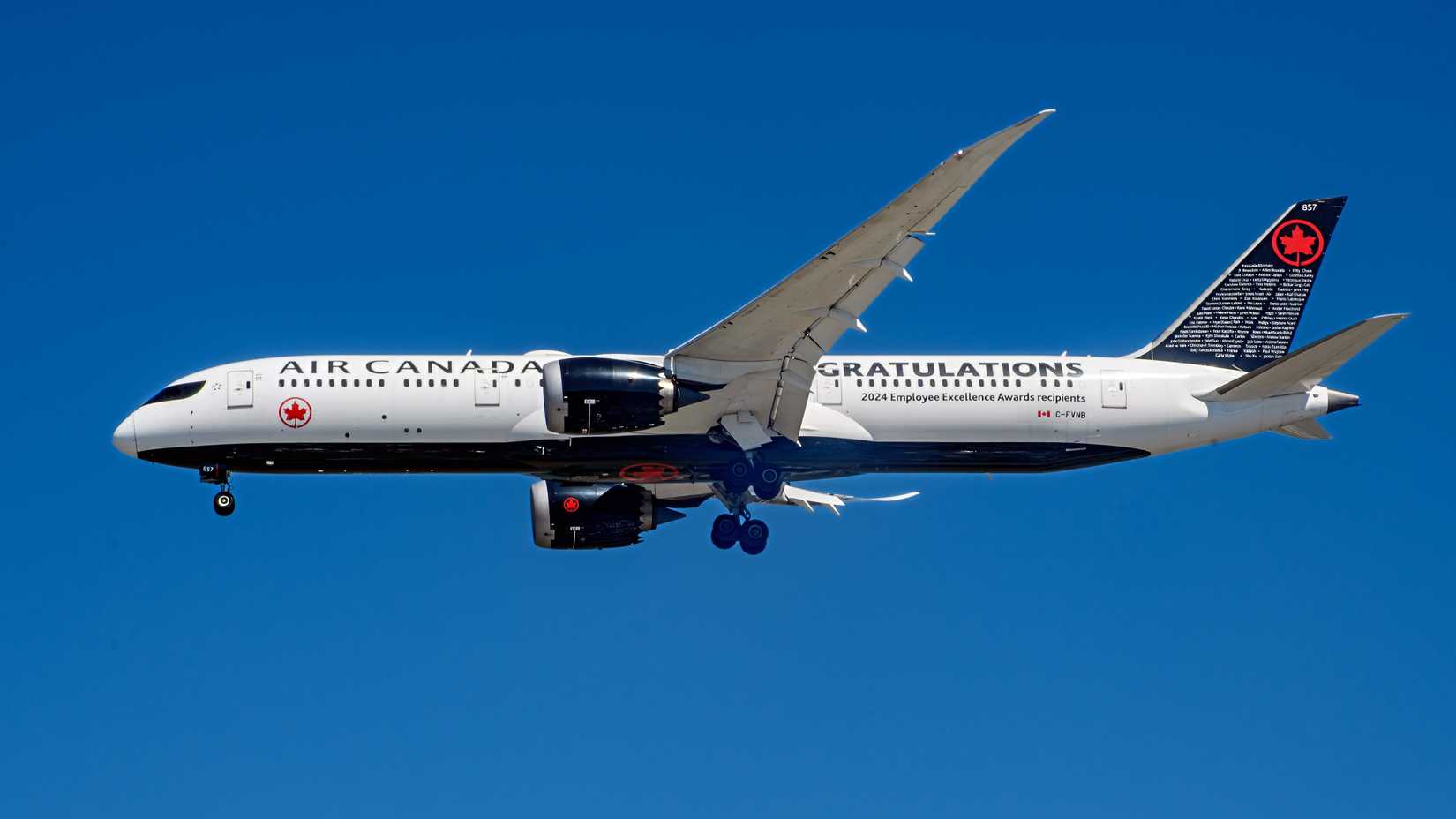 Air Canada “Congratulations” livery Boeing 787-9