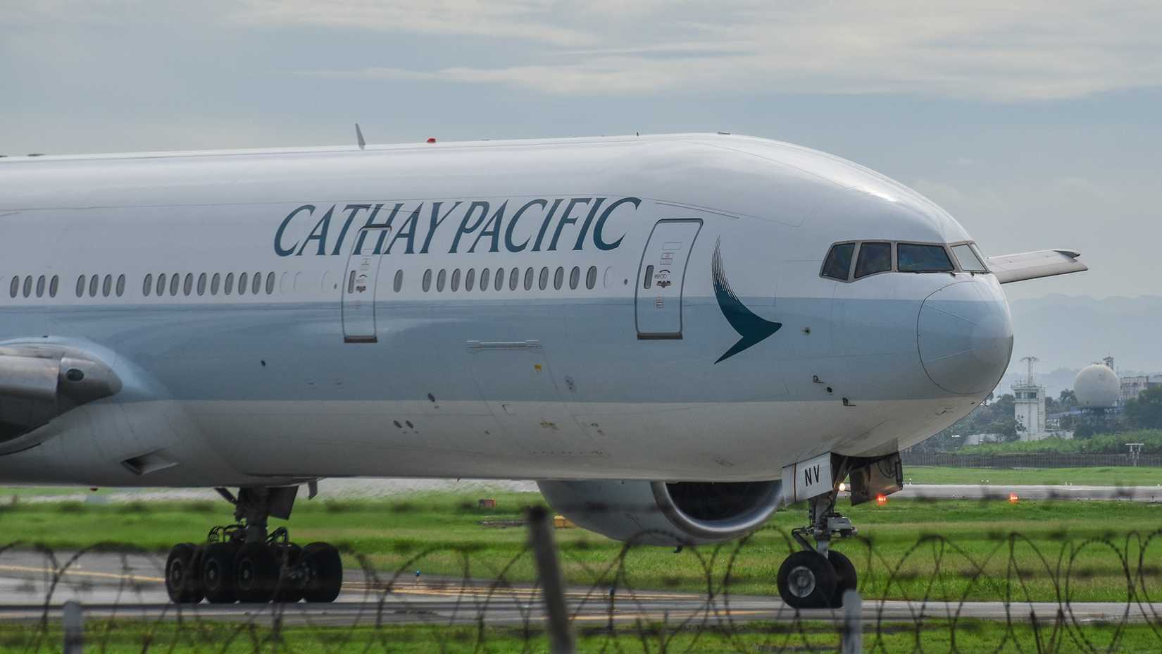 Cathay Pacific Boeing 777-300 close up