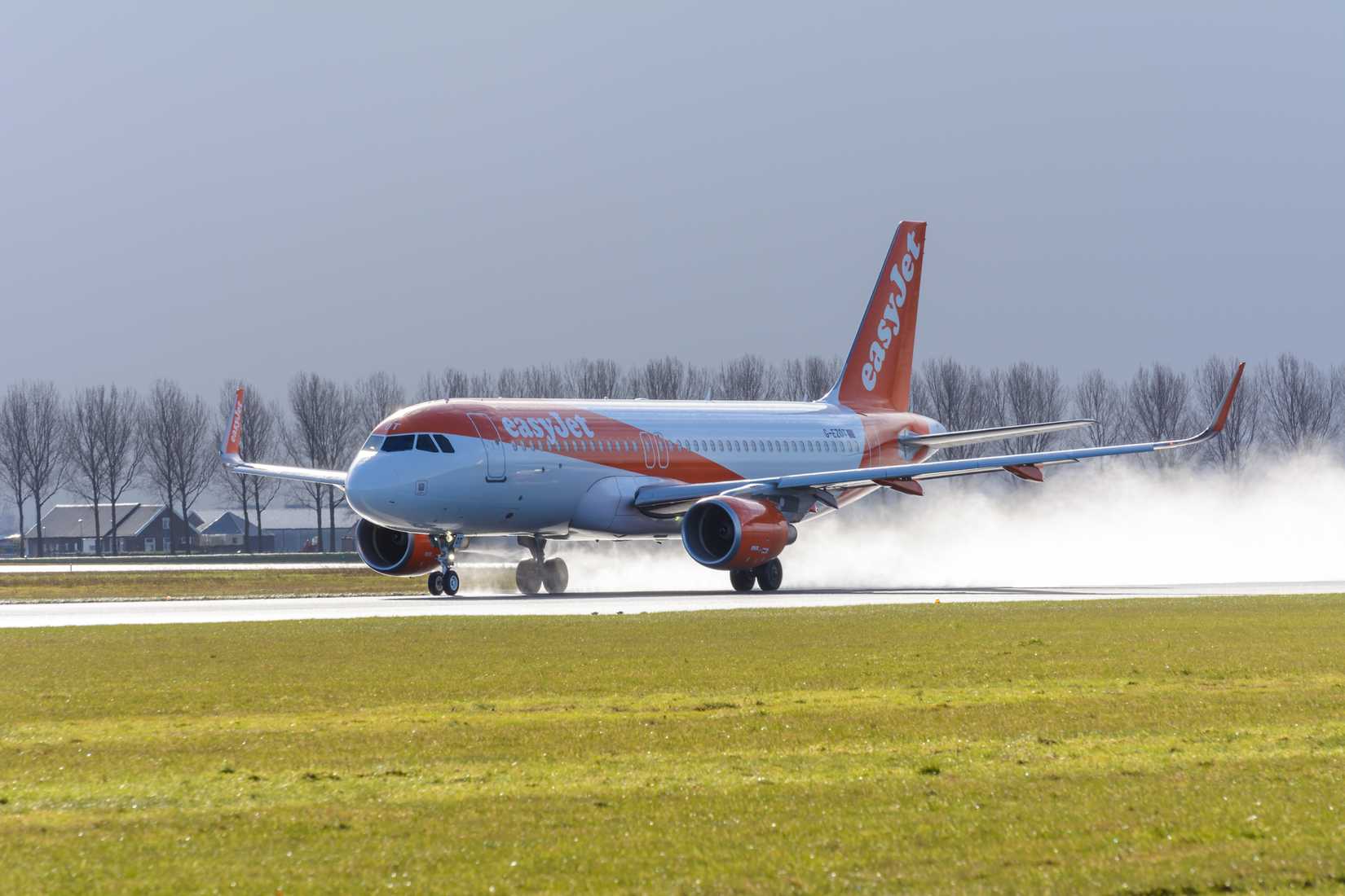 easyJet Airbus A320 jet on the runway