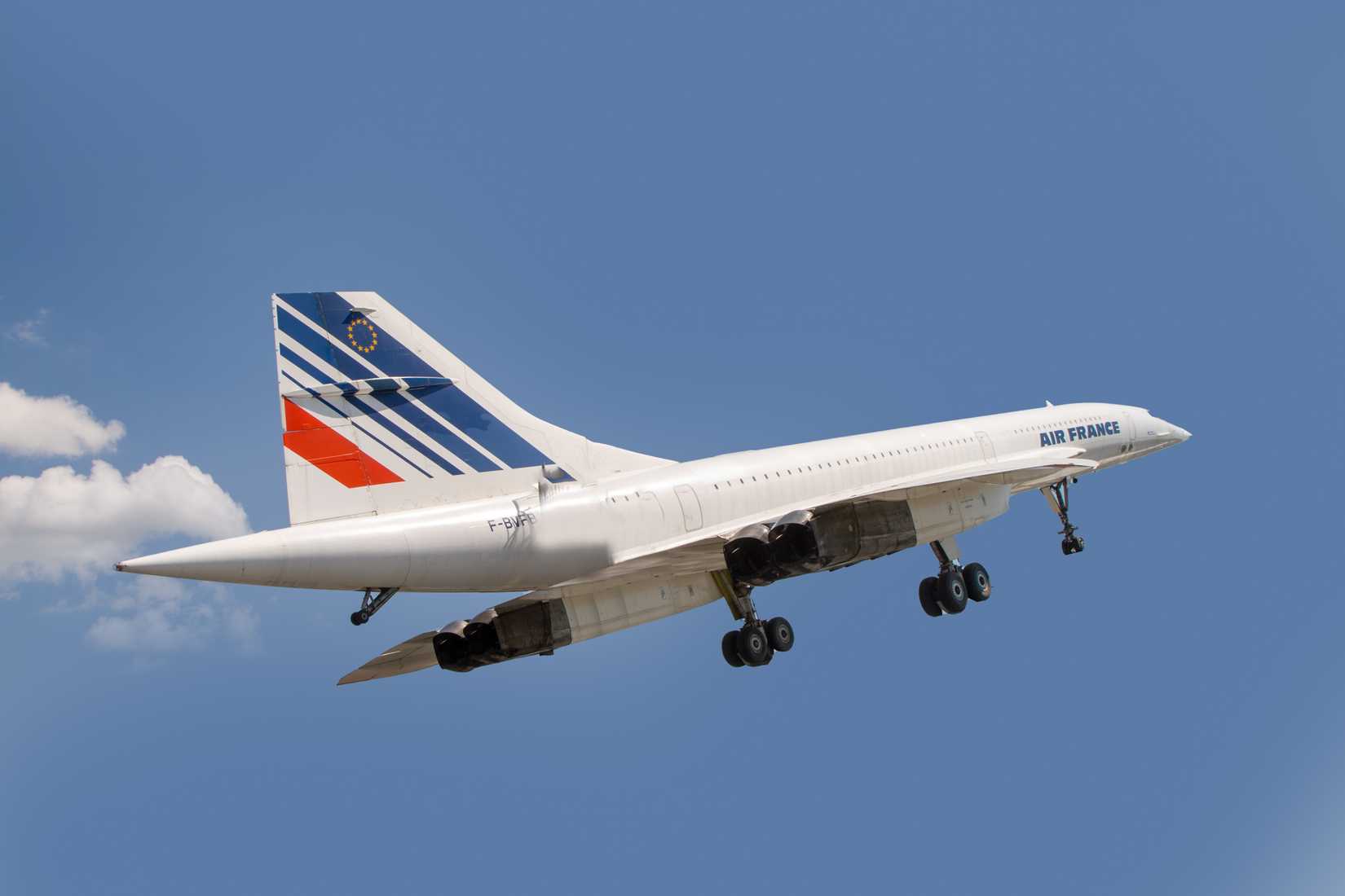 supersonic Aircraft Concorde from Air France in the museum in Sinsheim.
