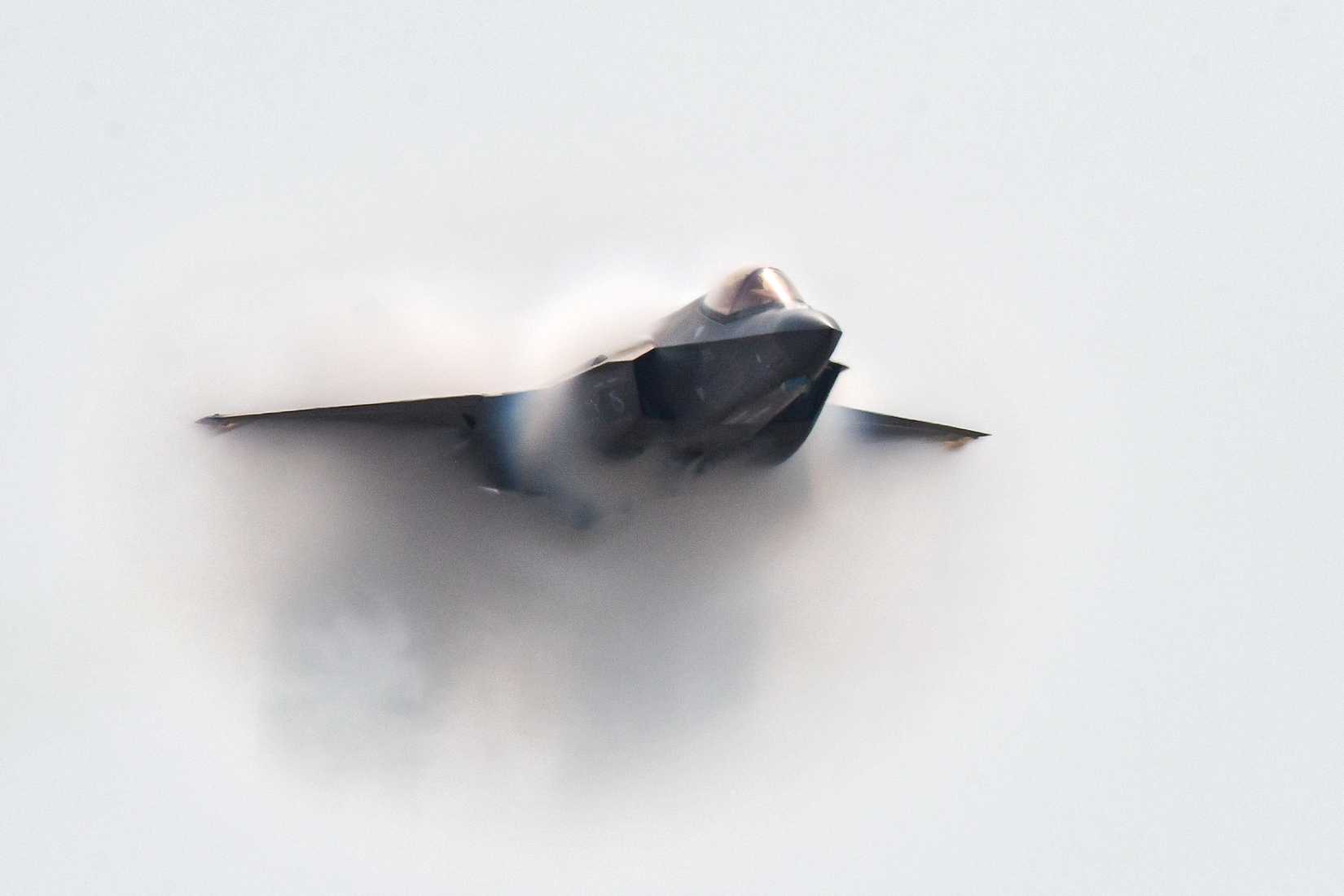 The Air Force's F-35A Lightning II Demo Team performs aerial maneuvers during at Pease Air National Guard Base, NH, Sept. 6, 2025.