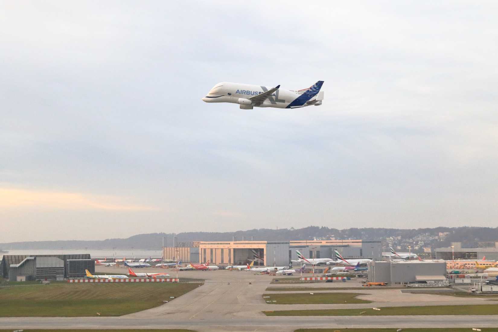 The BelugaXL airborne over Germany
