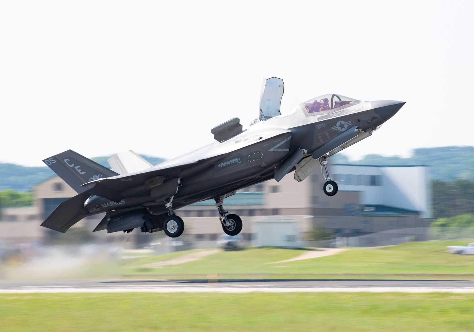 U.S. Marines train with F-35 Lightning II aircraft at Fort McCoy, May-June, 2025.
