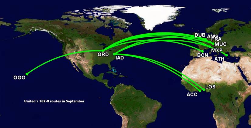 Least Popular Widebody: Where United Airlines Is Flying The Boeing 787 ...