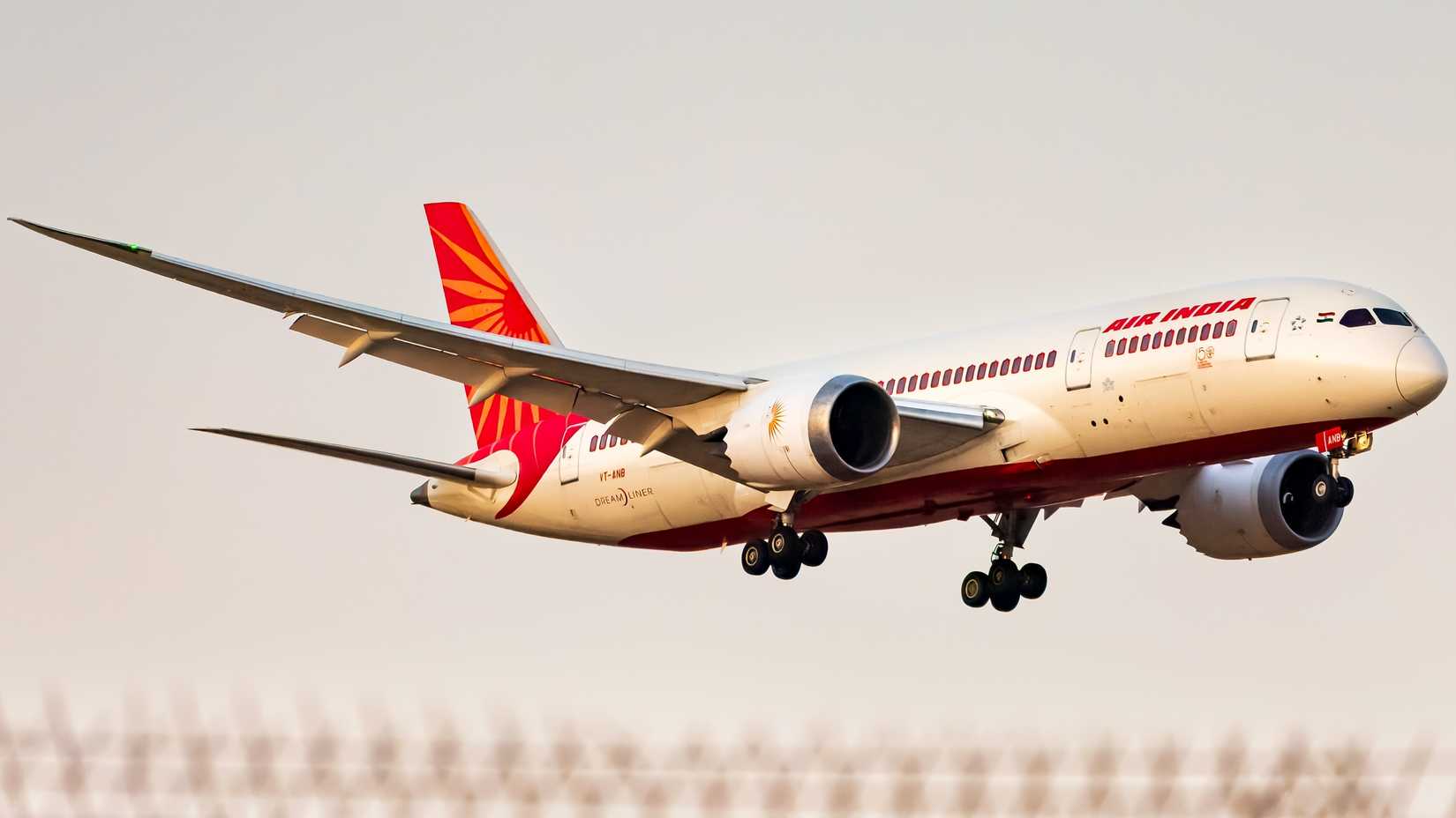 VT-ANB Air India Boeing 787-8 seen landing at Tel Aviv Ben Gurion Airport. 2024.-1