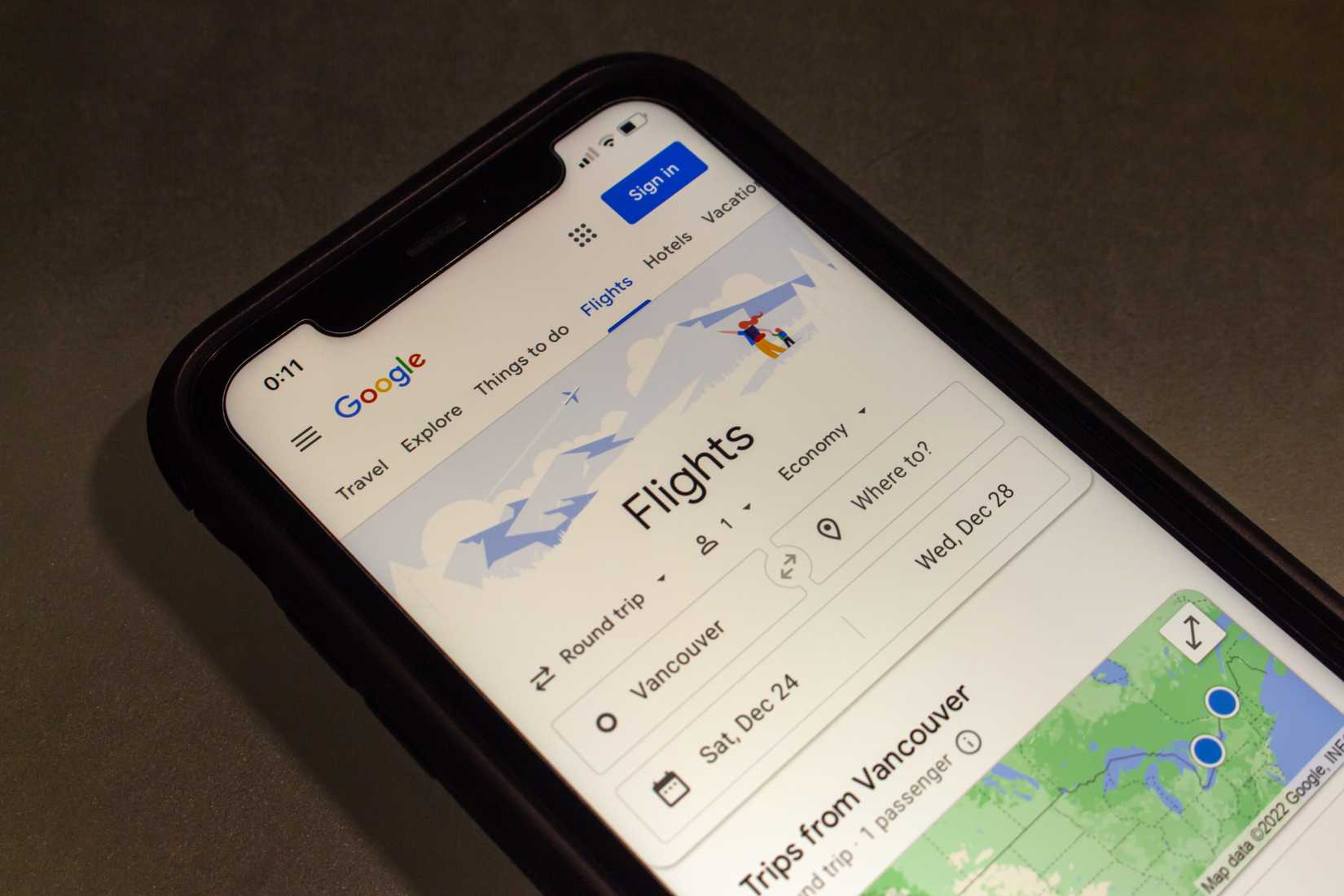 Google Flight Booking