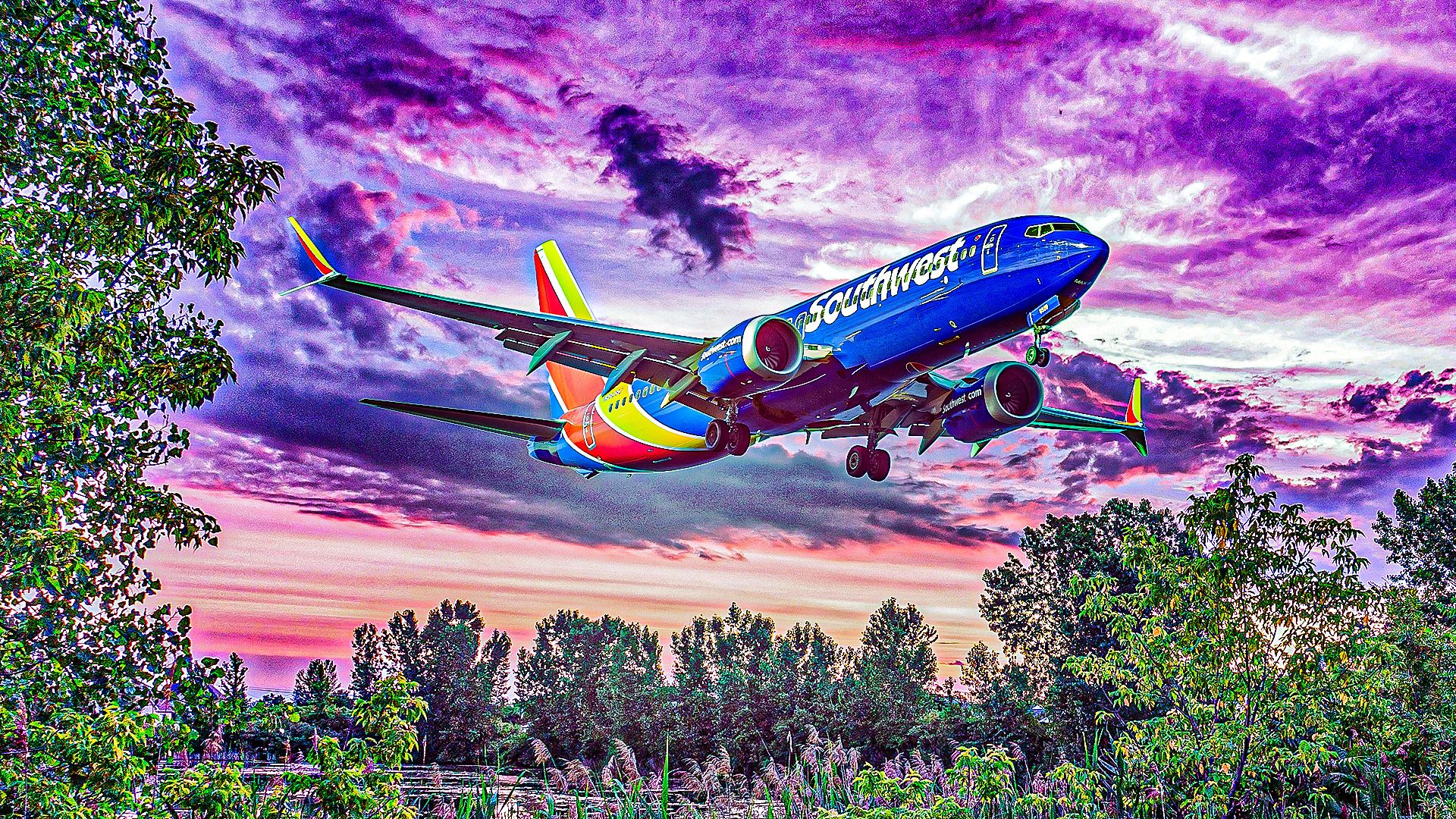 Southwest Airlines Boeing 737 MAX 8 After Takeoff