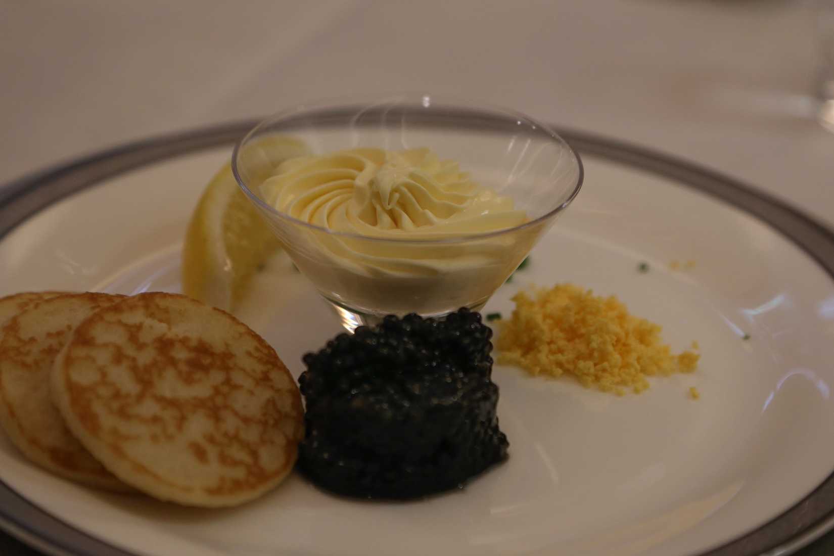 Singapore Airlines First Class Meal