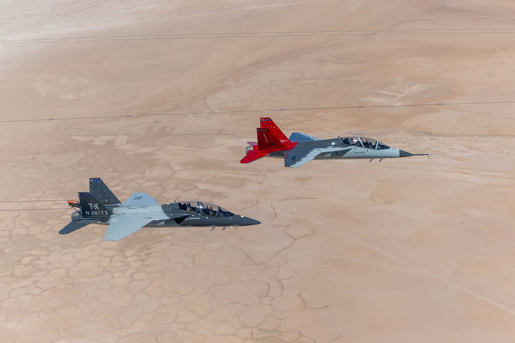 -7A Red Hawk and BTX-1 prototype aircraft arrived at Edwards AFB on August 21, 2024