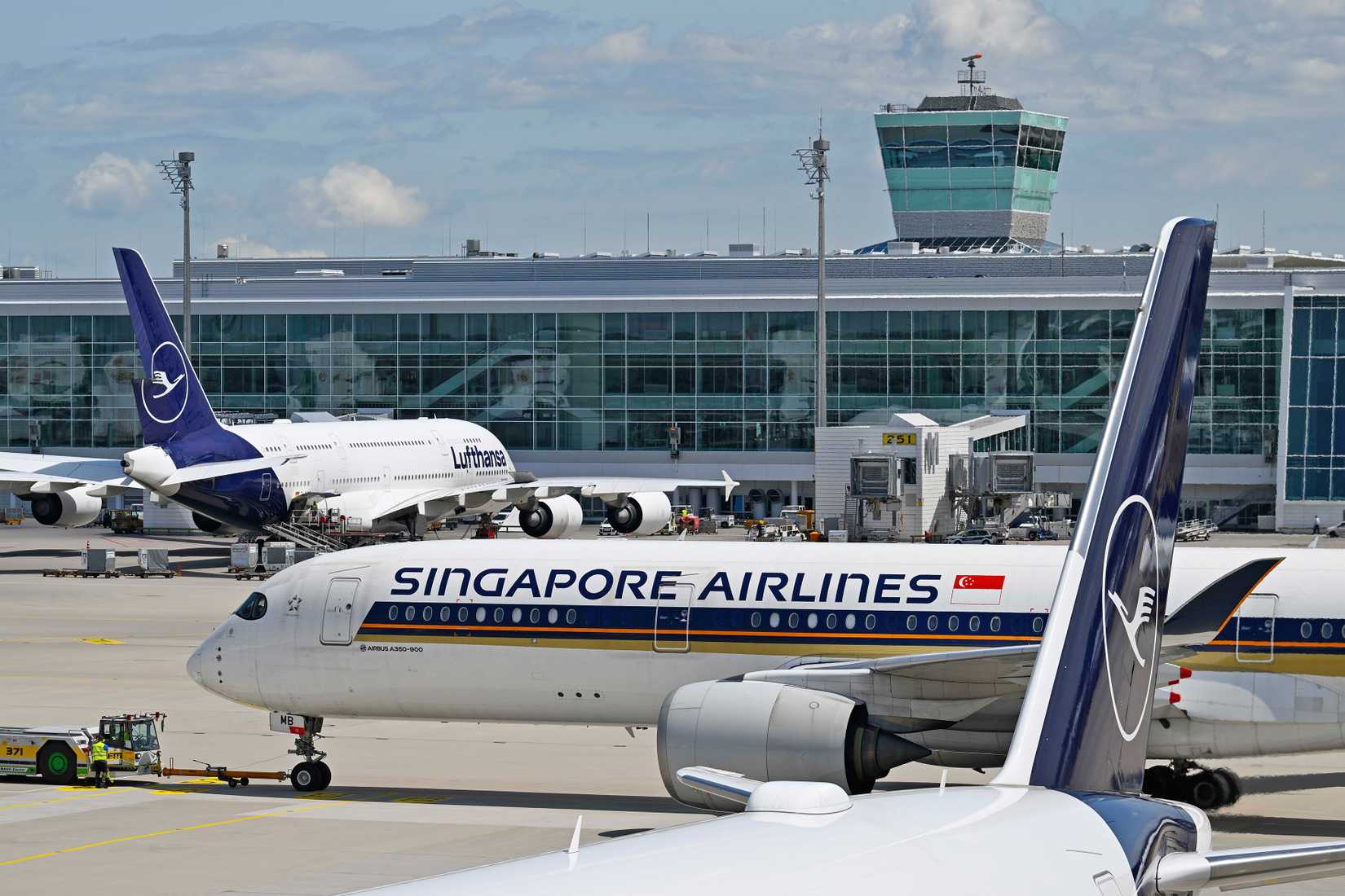 Singapore Airlines A350 Taxiing In Munich
