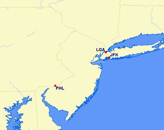 AA Northeastern hubs