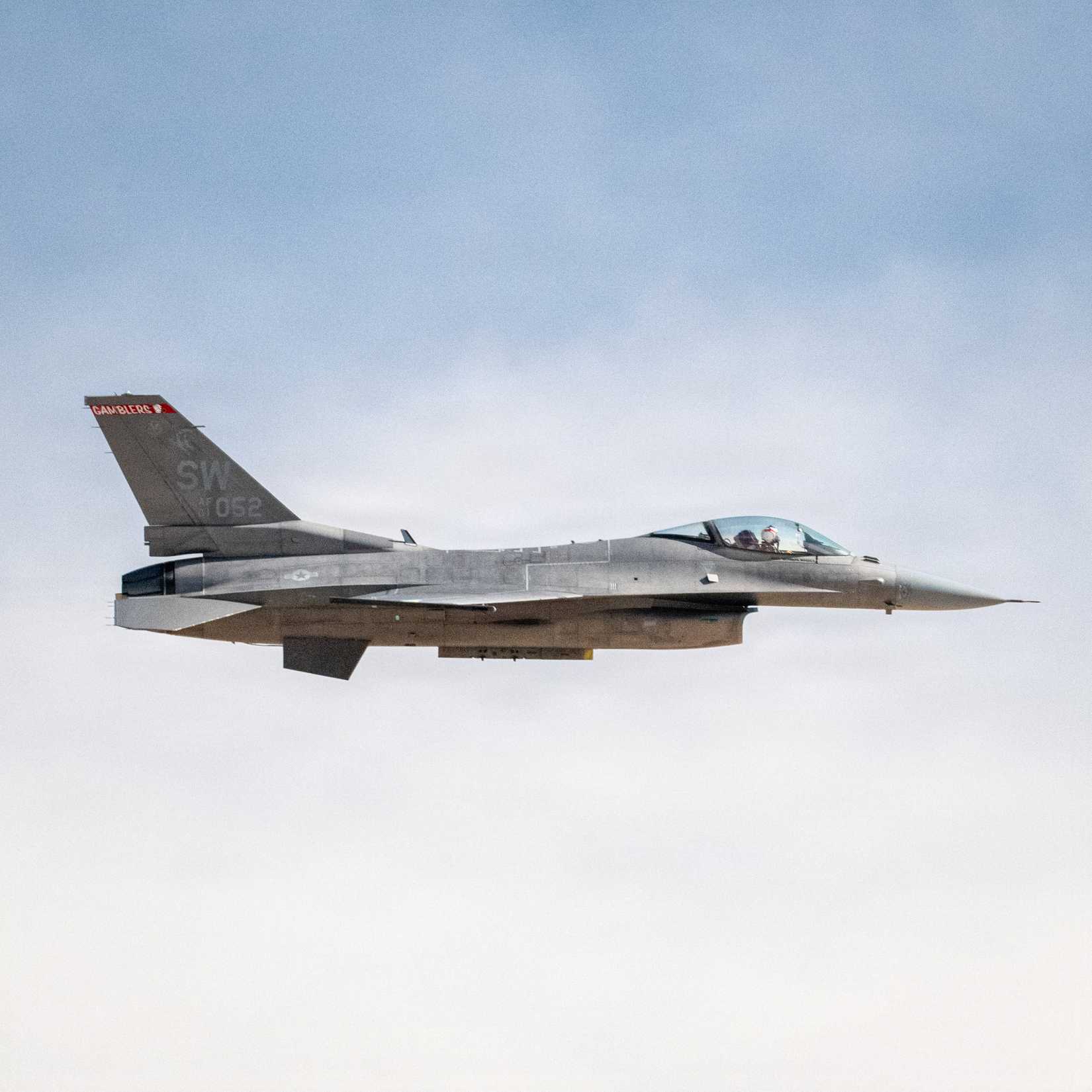 Air Force Maj. Taylor “FEMA” Hiester, F-16 Viper Demonstration Team commander and pilot, performs an aerial demonstration profile in a U.S. Air Force F-16C Fighting Falcon